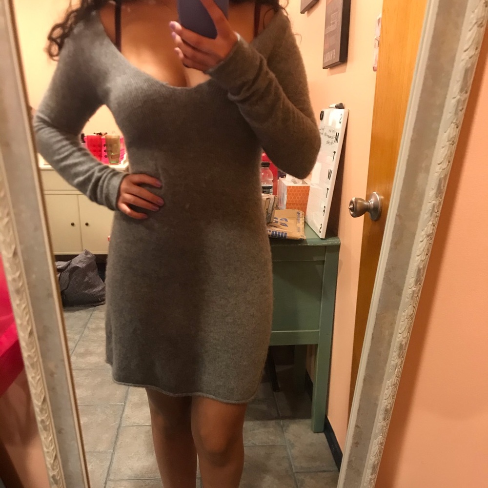 Bebe gray sweater dress